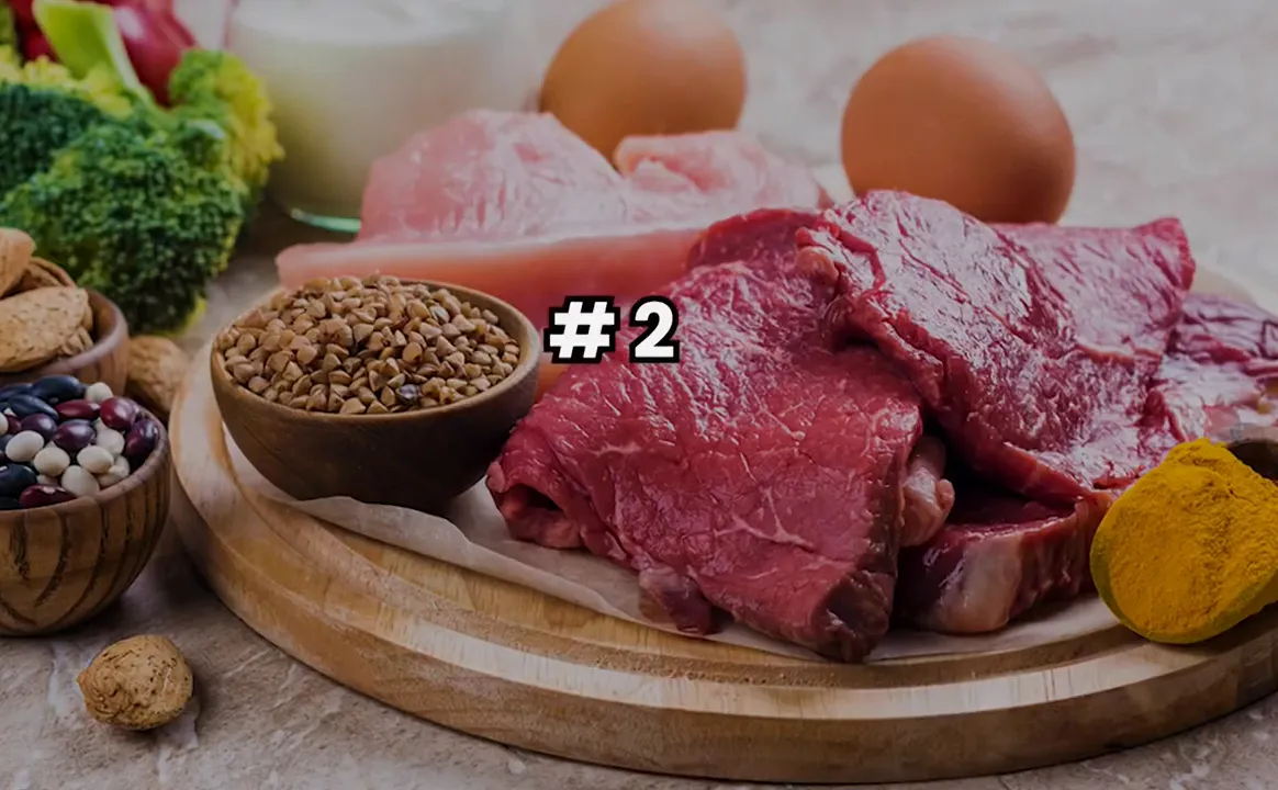 High-quality animal protein including grass-fed beef and fish