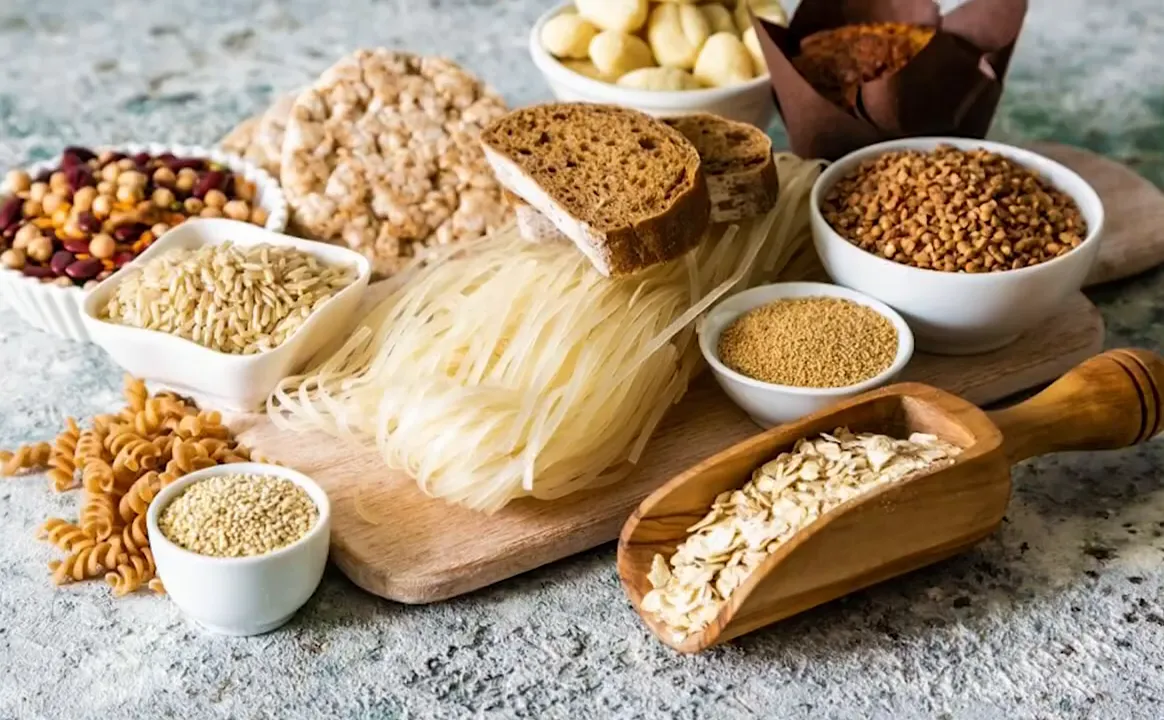 Bread and wheat products containing gluten