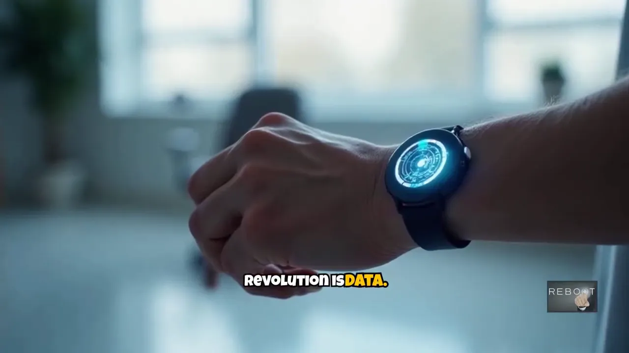 Modern wearable health devices tracking real-time biometric data