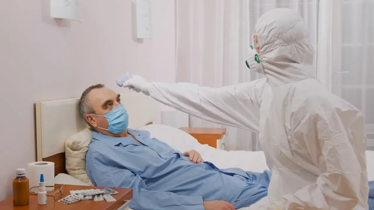 Raymond Francis in hospital bed